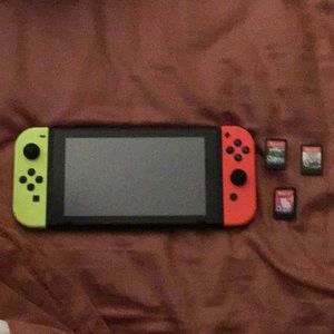 Nintendo switch free with 3 games